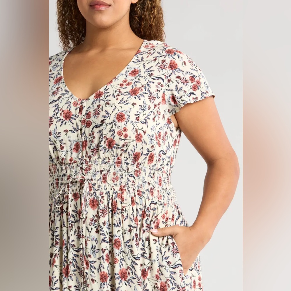 Treasure & Bond Nordstrom Smocked Waist Maxi Dress NWT Size S - Picture 3 of 6